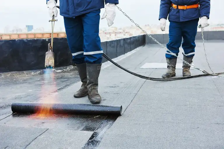 Flat Roof Repairs — Marchildon Roofing project in the Orillia area